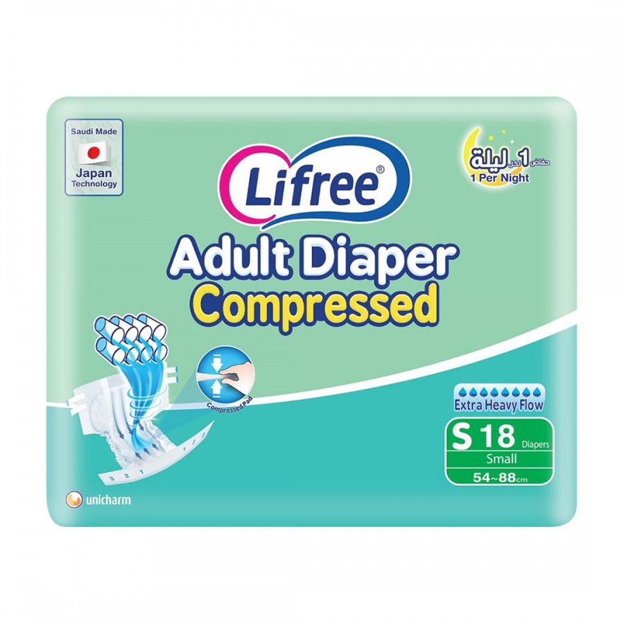 03122795 Lifree Adult Diapers Tape Small 18 Pieces --900x900